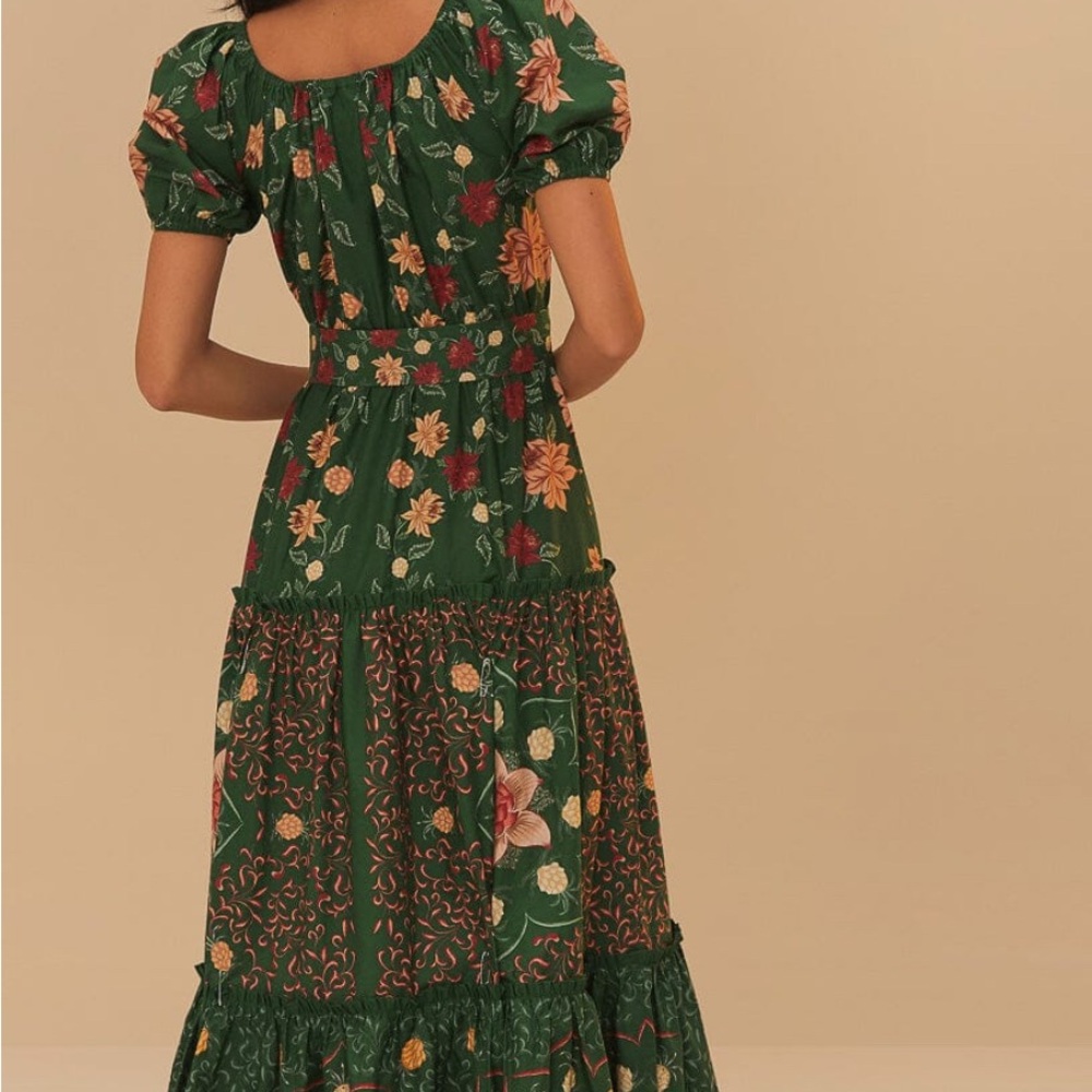 FARM Rio Orange Ruffled Tiered Maxi Dress - Picture 3 of 4
